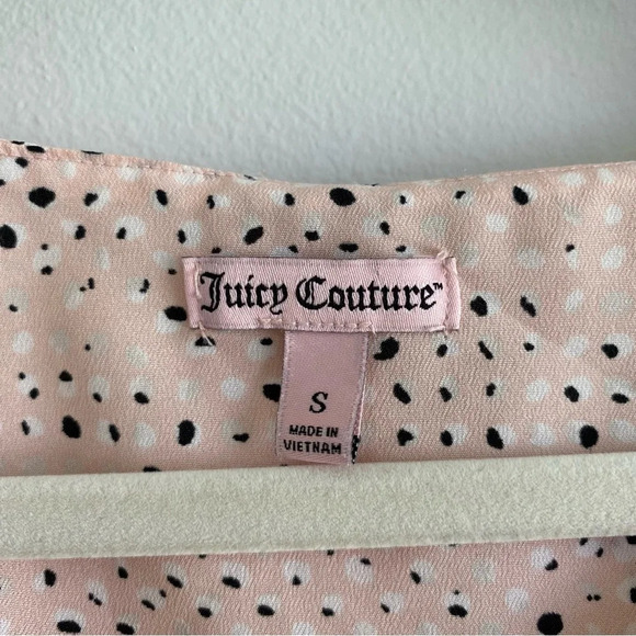 JUICY Couture Flowy, Asymmetrical Pink white and black speckled Tank Top Size S - Picture 3 of 13